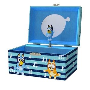 Bluey Musical Jewelry/Treasure Box with Spinning Bluey Figurine